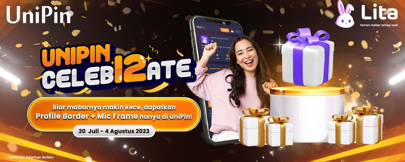 UniPin #Celeb12ate Mabar + Top up Koinnya di UniPin Bisa Dapatin Profile Border & Mic Frame!